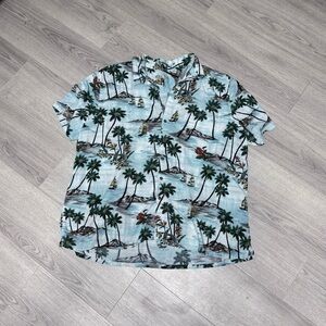 Batek Bay Tropical Print Men's Hawaiian Shirt 2XB